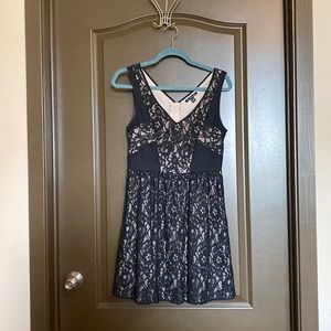 Black lace v-neck dress. American Eagle size 4.